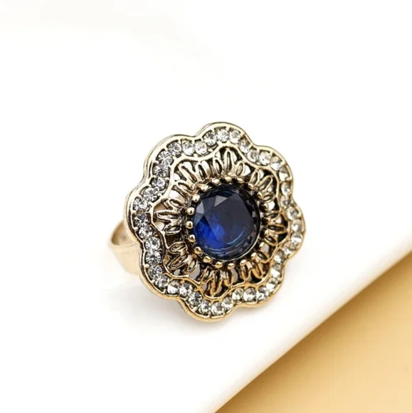 Turkish Vintage Style Flower Ring for Women,Ottoman,ByzantianWeddingGift - Picture 5 of 7